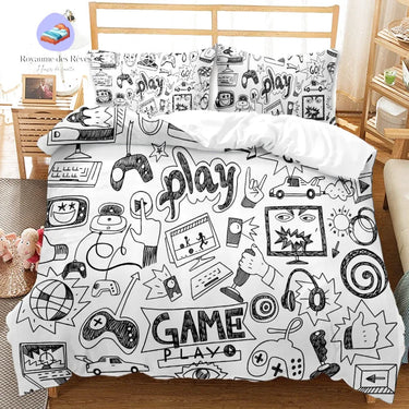 Housse de Couette Jeux Vidéo Clair
